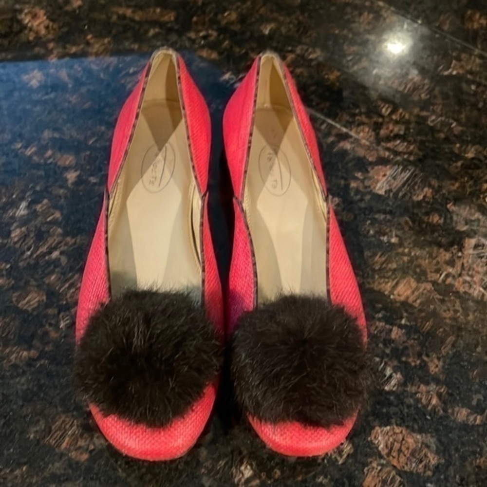 Talbots Pom Pom tweed Flats
